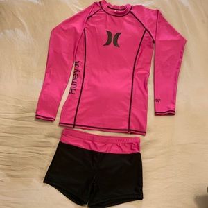 Hurley Rash Guard with FREE Swim Shorts
